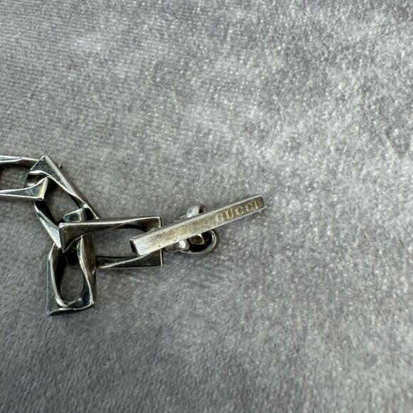 GUCCI Vintage Chain Bracelet Silver Sterling 925 Unisex - Picture 9 of 10